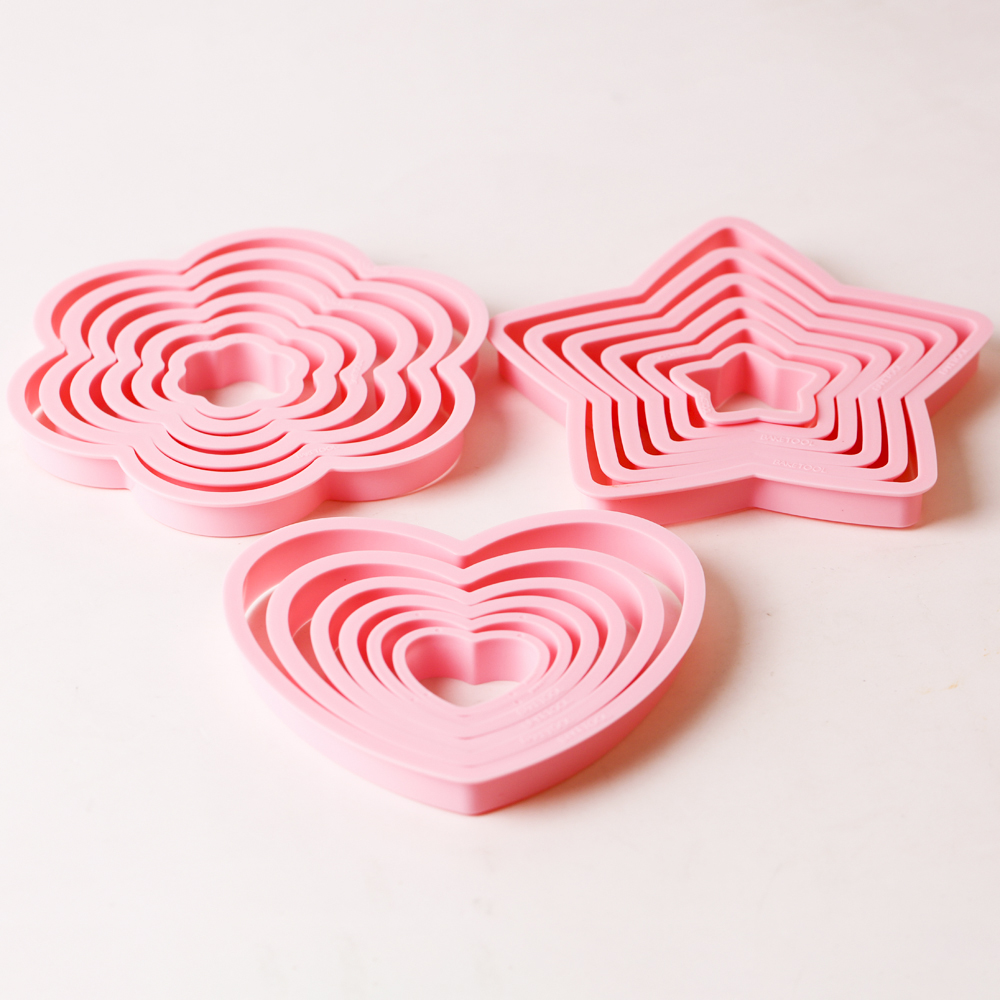 1 セット/3 セットピンクハートスターフラワークッキービス - Cookies Pack のレビューと価格