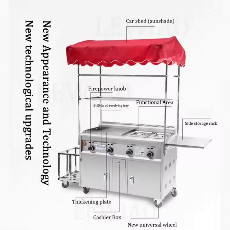 移動式食品カートトレーラー ステンレス製アイスクリームトラッ - Food Snacks Catering のレビューと価格