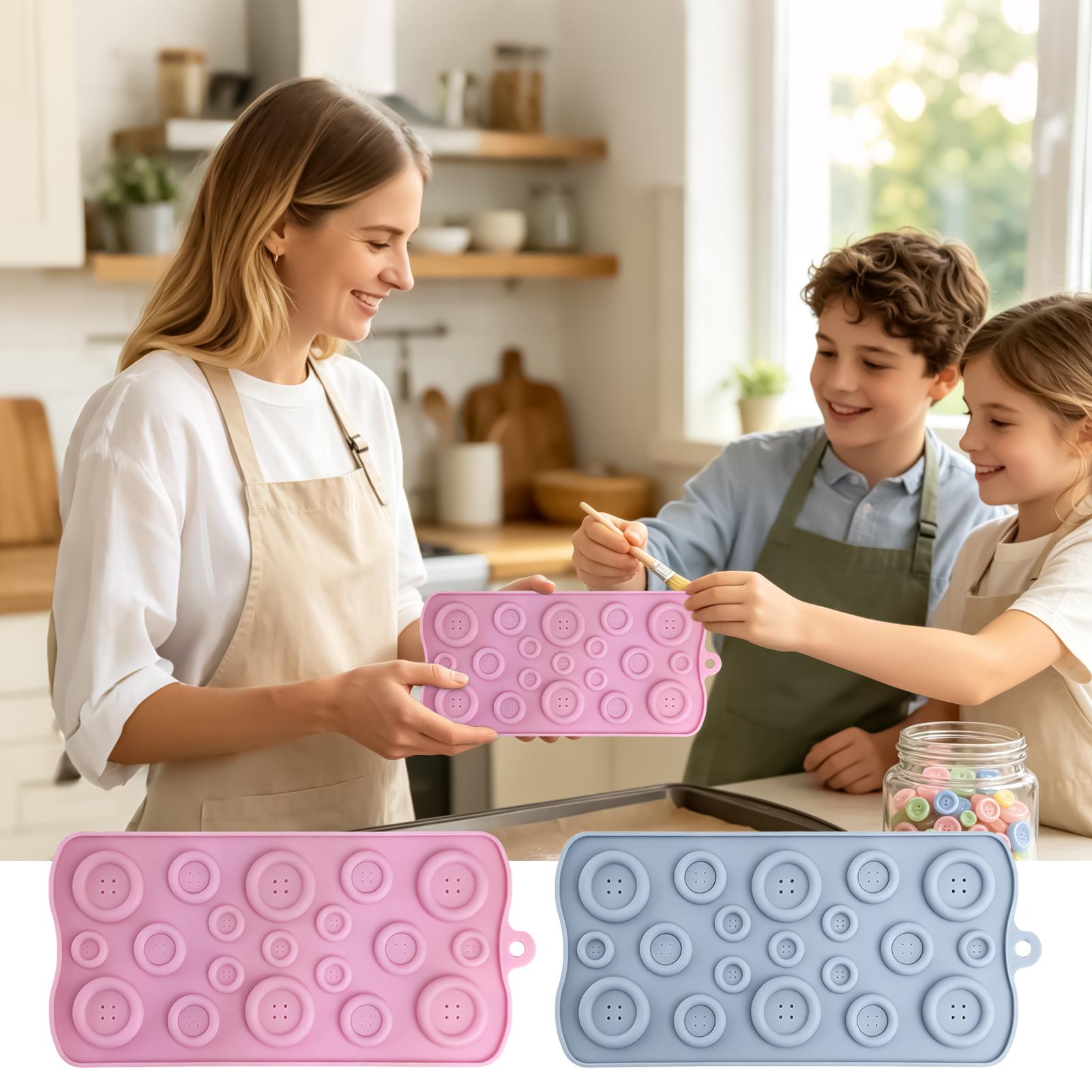 19個の空洞が入ったボタン型のチョコレート型。食品グレードの - Gummy Candy のレビューと価格