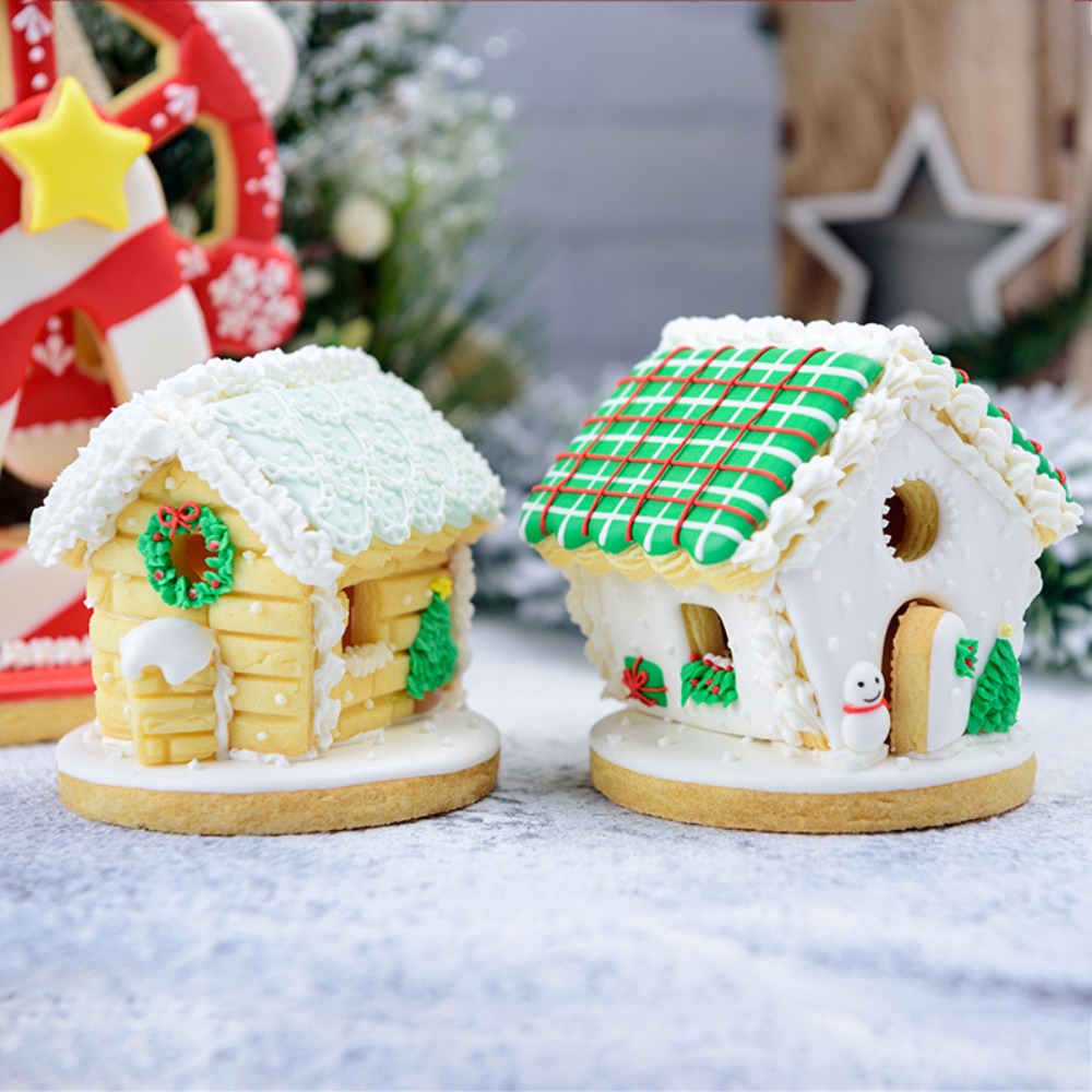 6個入りミニクリスマスジンジャーブレッドハウス型抜きセット  - Cookies Pack のレビューと価格