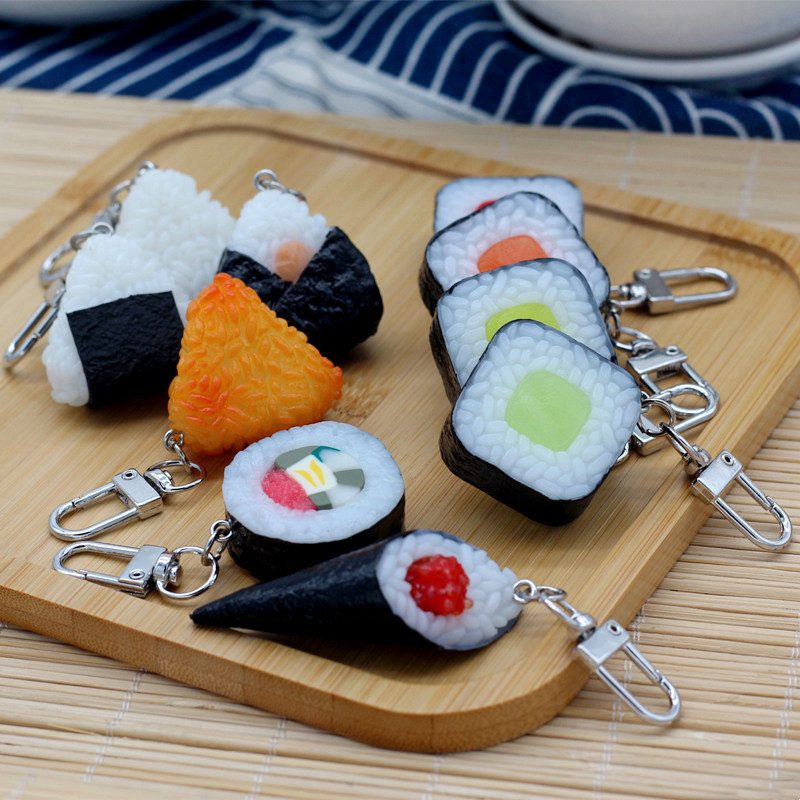 模擬食品ペンダント PVC 海藻パンおにぎりモデルキーホルダ - Seaweed Snack のレビューと価格