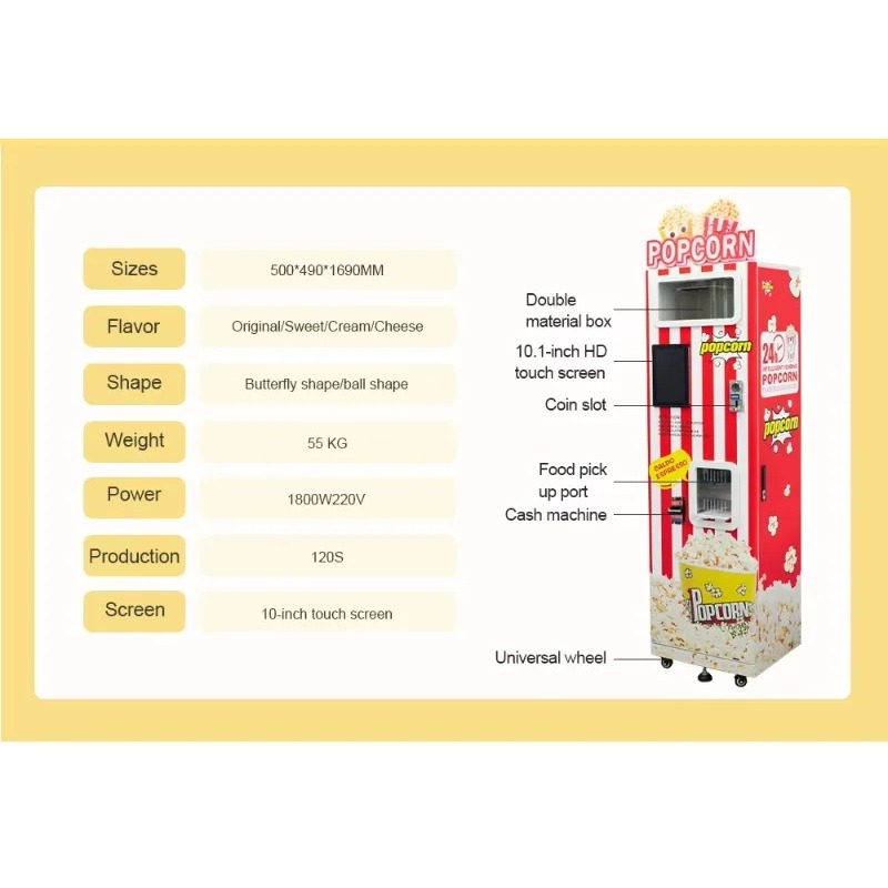業務用カスタマイズ新型自動ポップコーン製造販売機（映画館/バ - Popcorn のレビューと価格