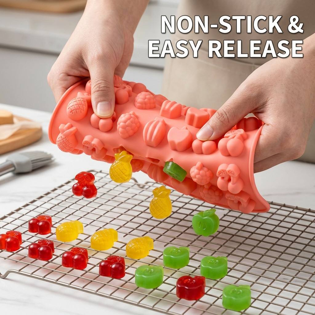 グミフルーツ型、BPAフリー食品グレードシリコン型、チェリー - Gummy Candy のレビューと価格
