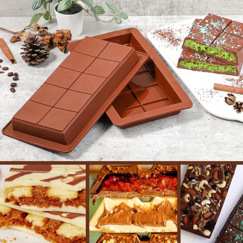 チョコレートバー型 シリコーンバー 割れるワックスメルト型  - Chocolate Snack のレビューと価格