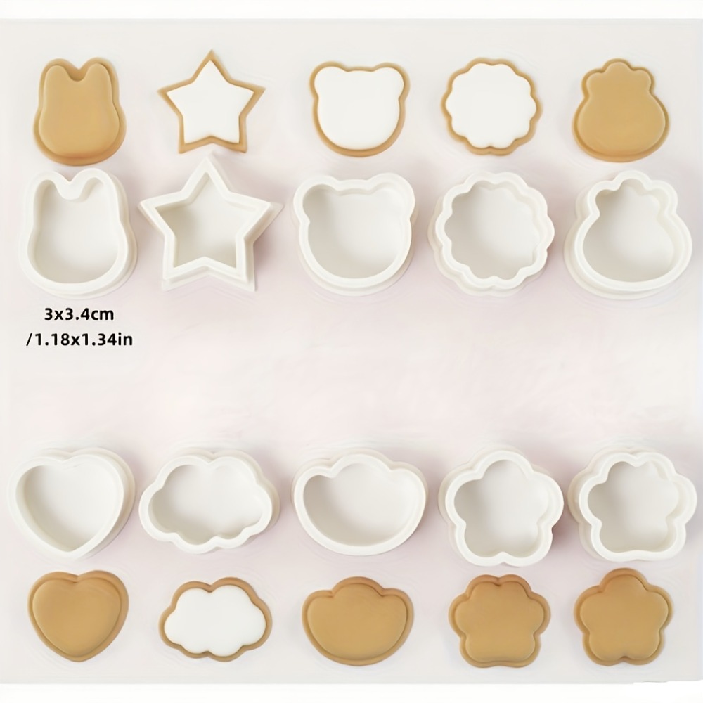 10個入りクッキービスケットカッターセット 動物、星、ハート - Cookies Pack のレビューと価格