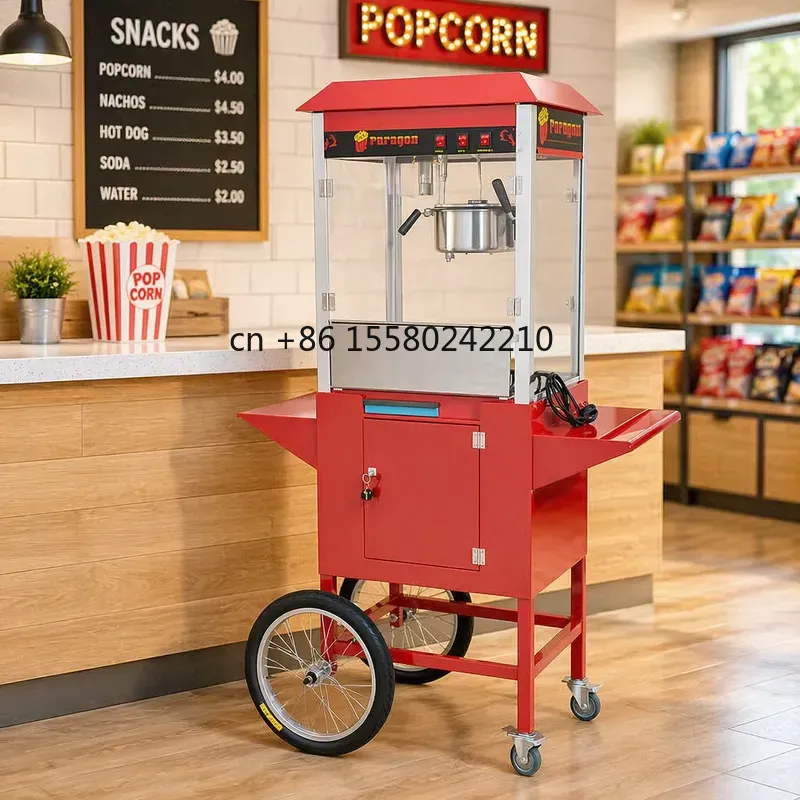2026年最新自動縦型ポップコーンマシン（カート付き）新鮮な - Popcorn のレビューと価格