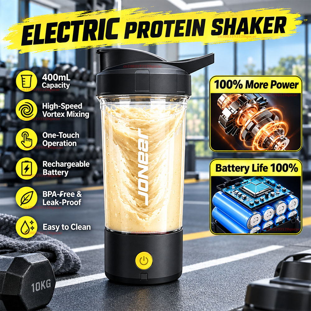 2026年型 新型電動プロテインシェイカーボトル USB自動 - Protein Bar のレビューと価格